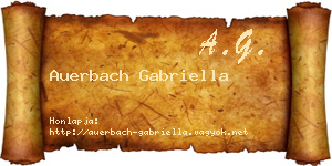 Auerbach Gabriella névjegykártya